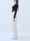 Back lace ribbon tee