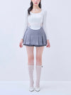 Back lace ribbon tee