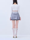 Back lace ribbon tee