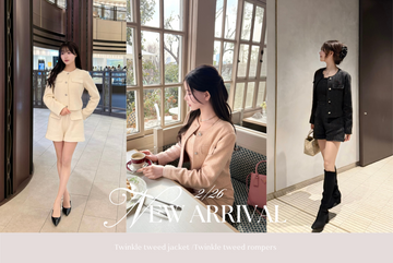 〈STAFF BLOG〉Twinkle tweed jacket / Twinkle tweed rompers
