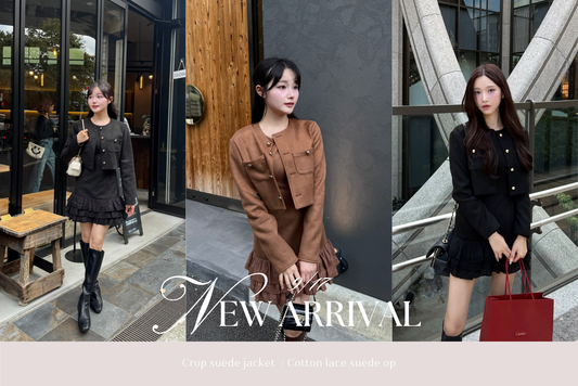 〈STAFF BLOG〉Crop suède jacket / Cotton lace suède op