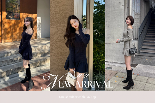 〈STAFF BLOG〉One shoulder cable knit op