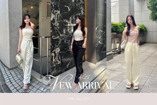 〈STAFF SNAP〉Satin lace slacks