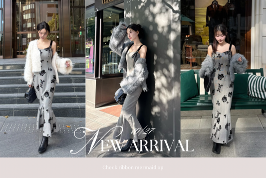 〈STAFF BLOG〉Check ribbon mermaid op