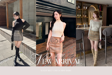 〈STAFF BLOG〉SUEDE BELT CHECK MINI SKIRT