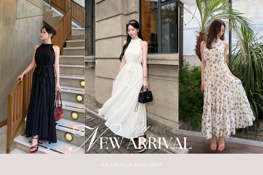 〈STAFF BLOG〉HALTER NECK TIERED MAXI DRESS