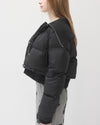 Rib collar puffer jacket