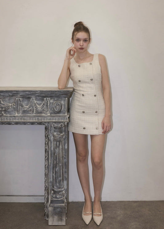 Twinkle tweed button op