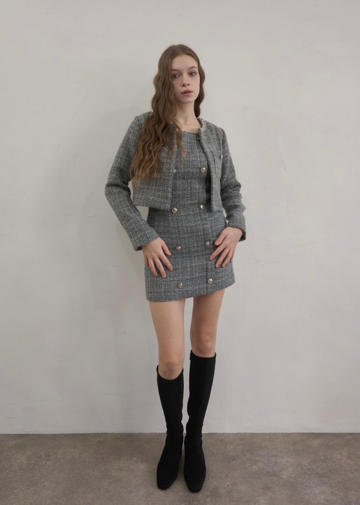 Twinkle tweed button op – YILON