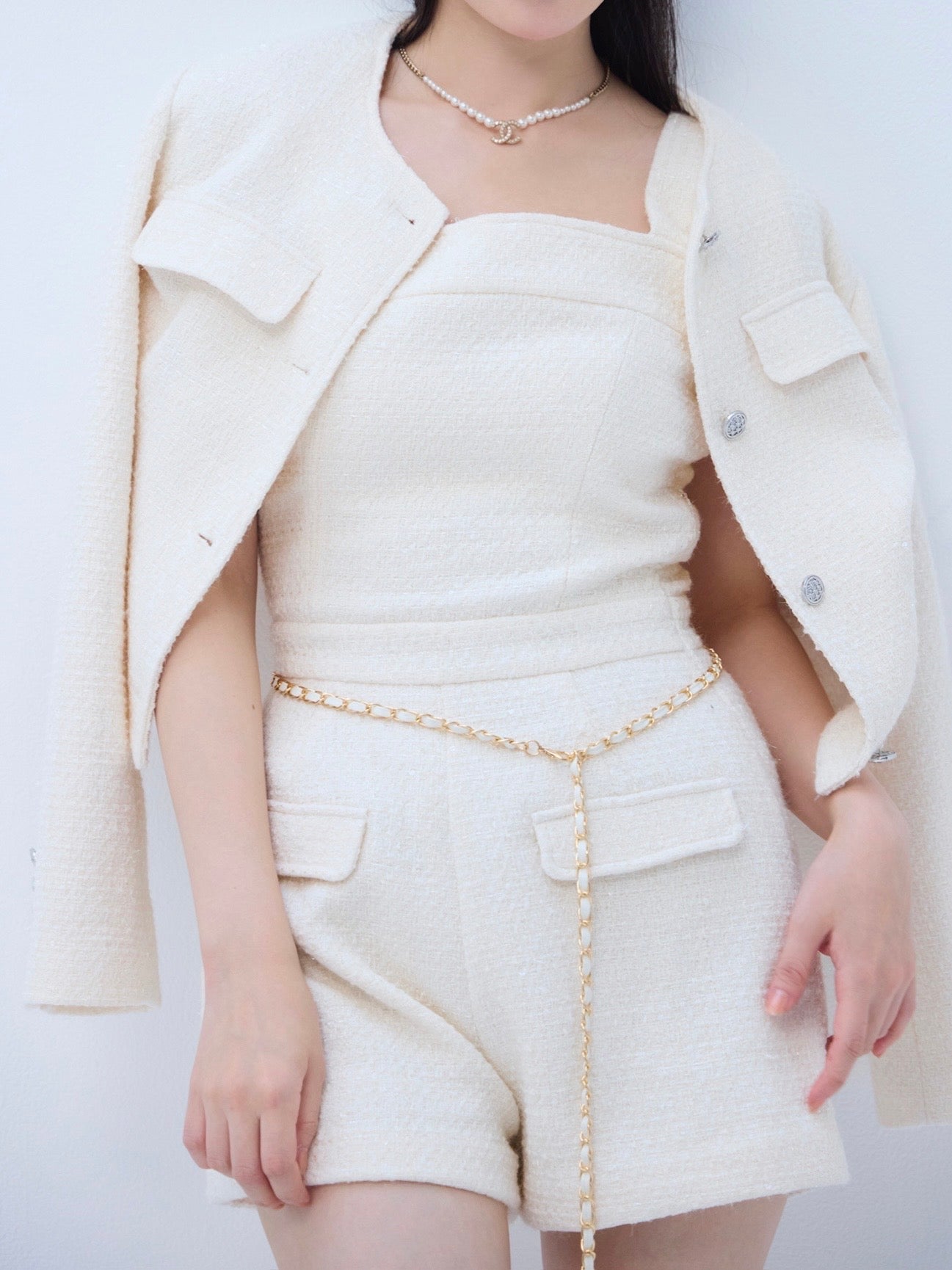 Twinkle tweed rompers – YILON