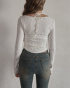 Full lace ribbon tee