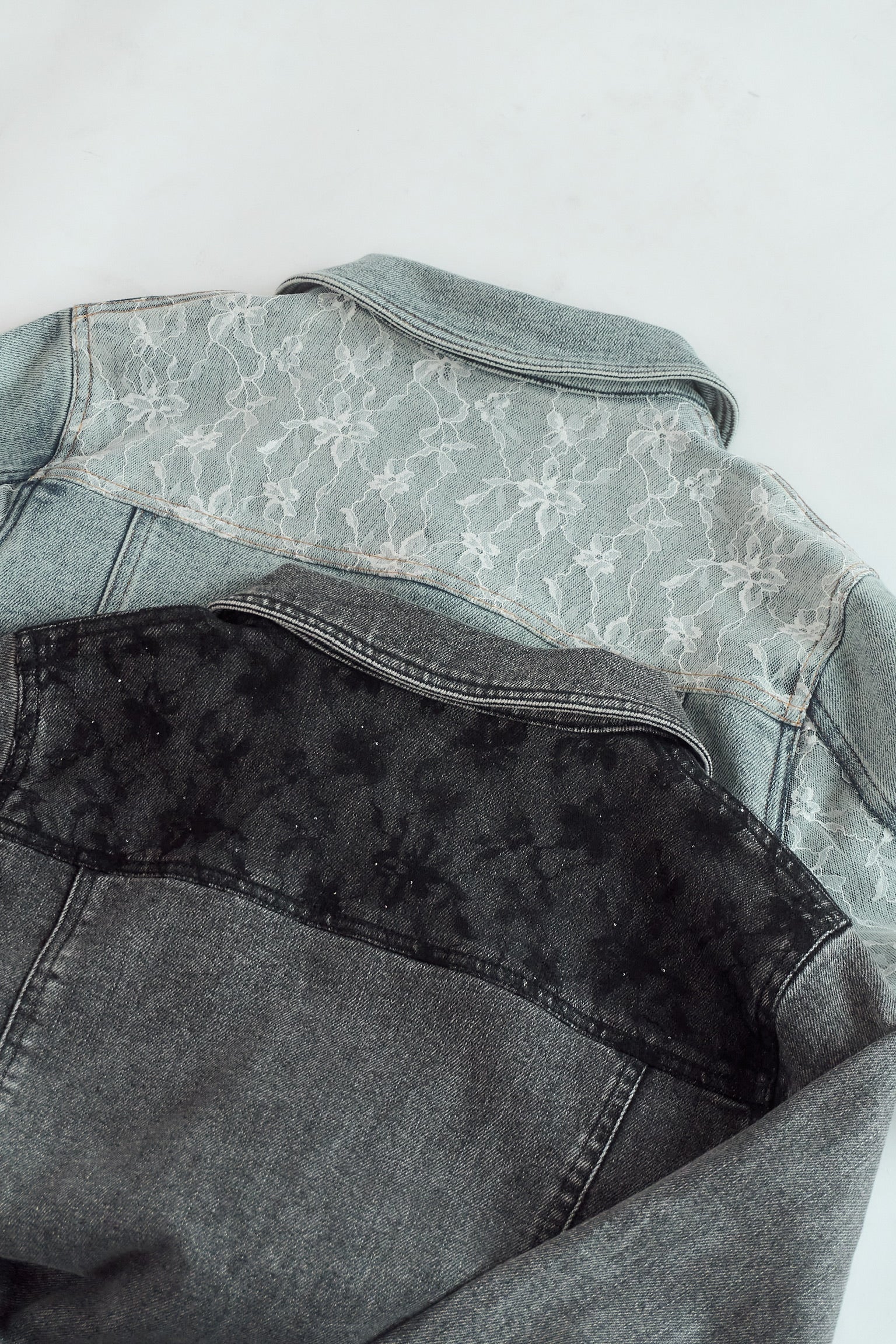 ジャケット・アウター yilon BLOSSOM LACE DENIM JACKET Blossom lace denim jacket – YILON