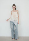LACE TRIM TIERED CAMI TOP