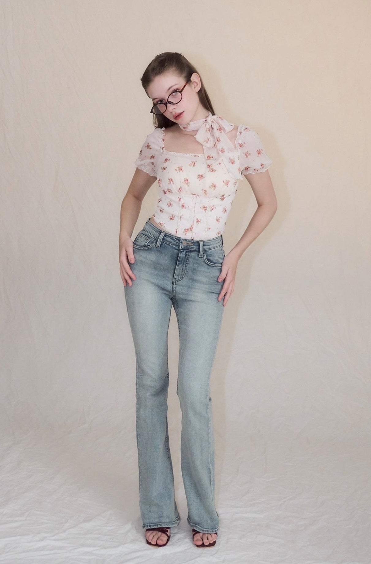 Little flower chiffon blouse – YILON