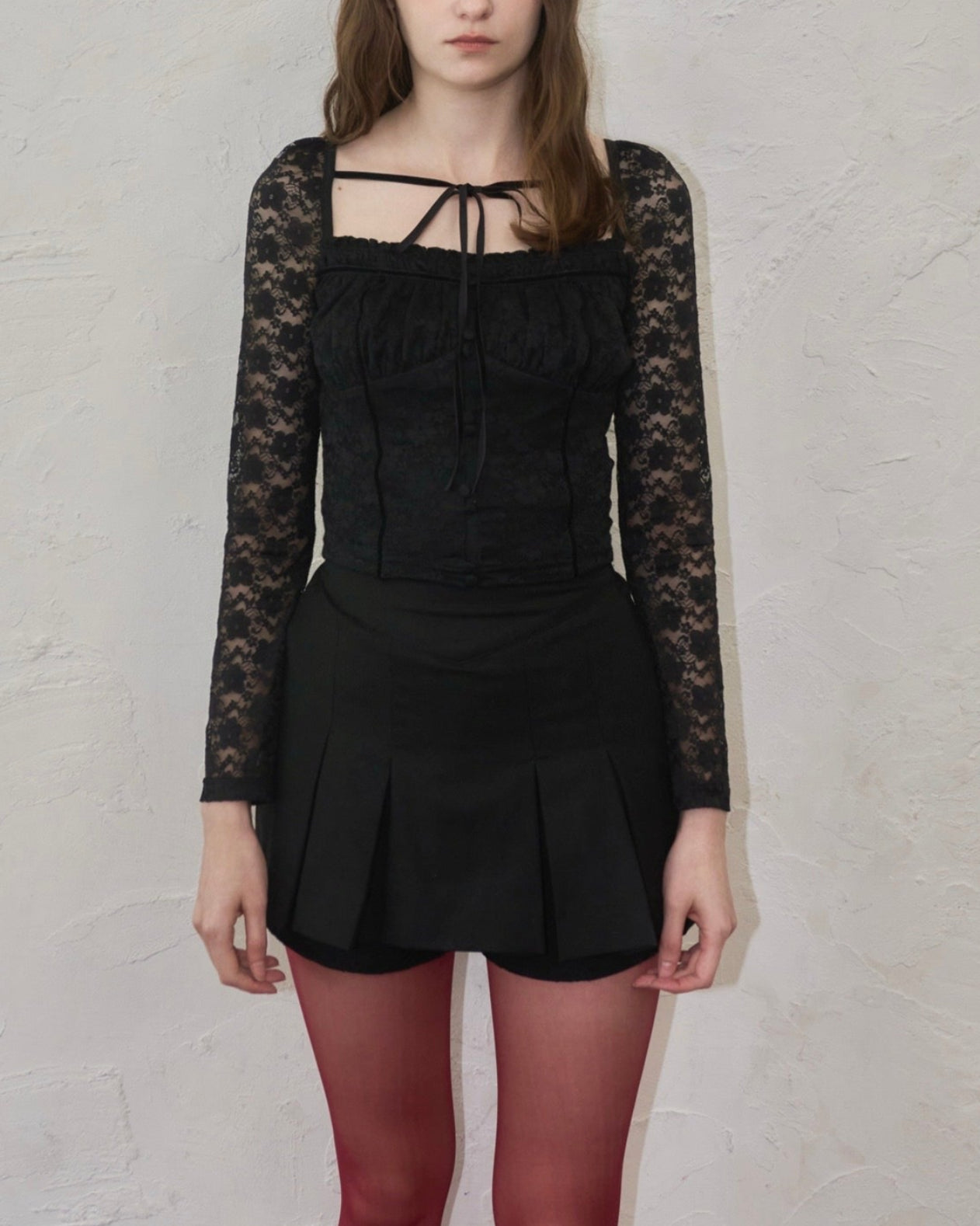 YILON イロン FLEUR LACE BLOUSE BLACK Fleur lace blouse – YILON