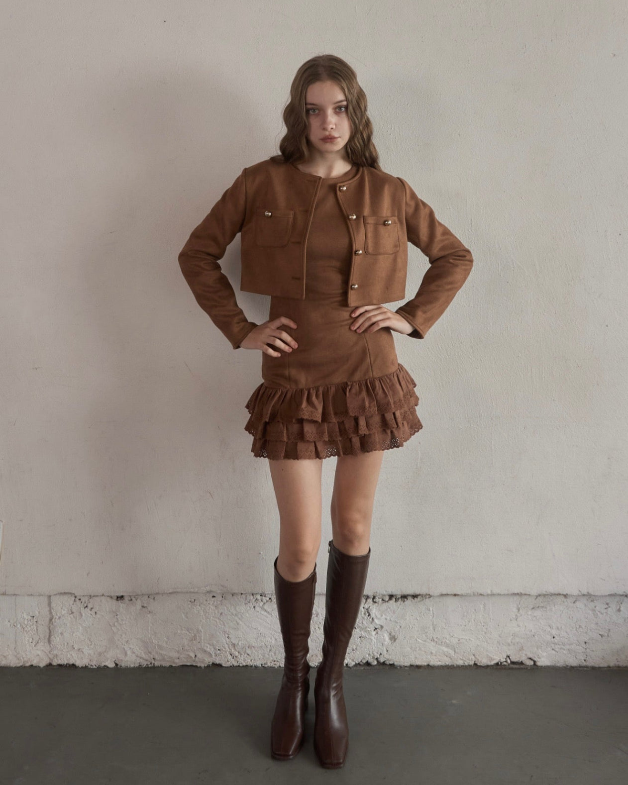 Crop suède jacket – YILON