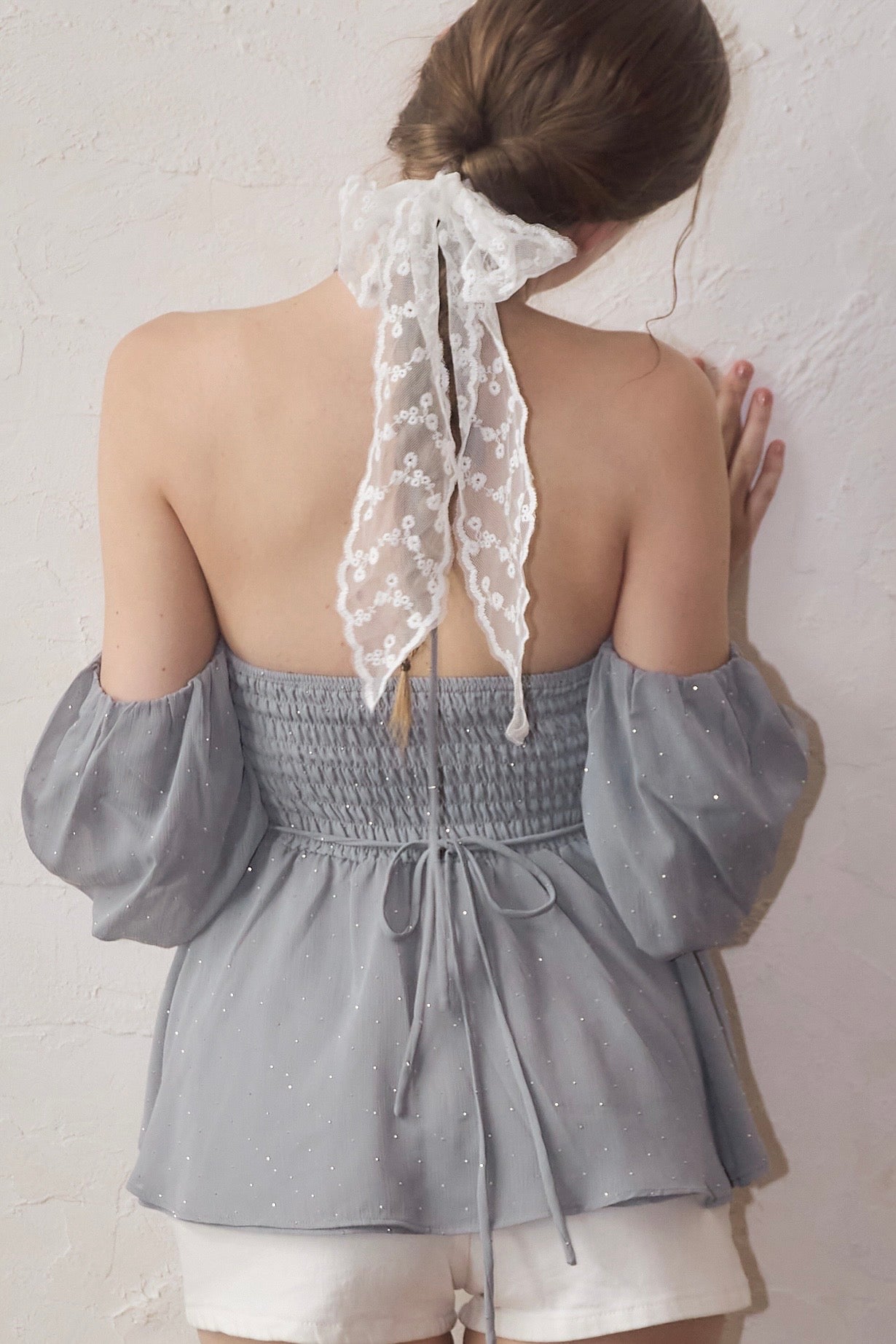 即日発送　YILON BIJOU OFFSHOULDER BLOUSE Bijou offshoulder blouse – YILON