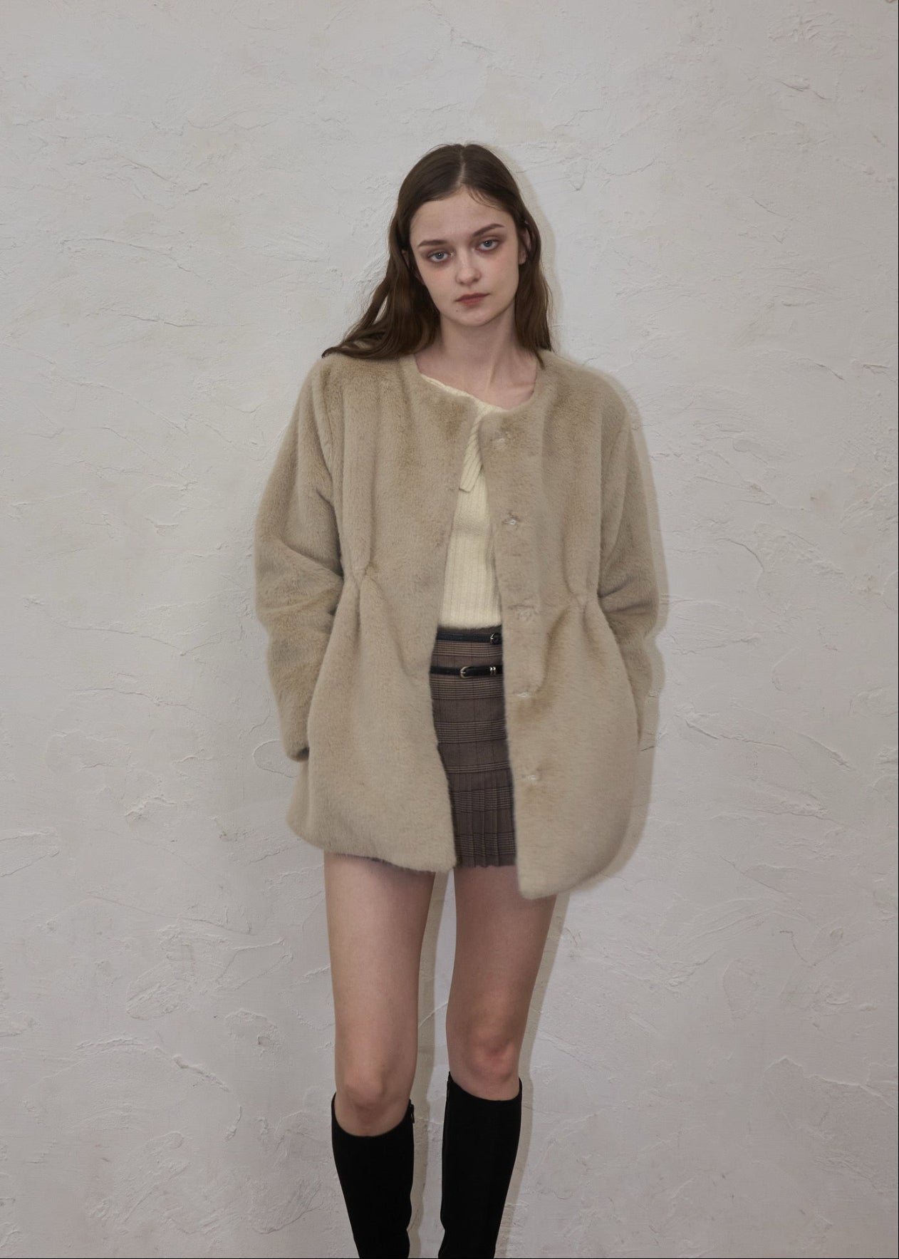 Waistmark eco fur coat – YILON