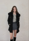 Fur collar classical coat