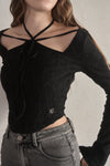 Full lace ribbon tee