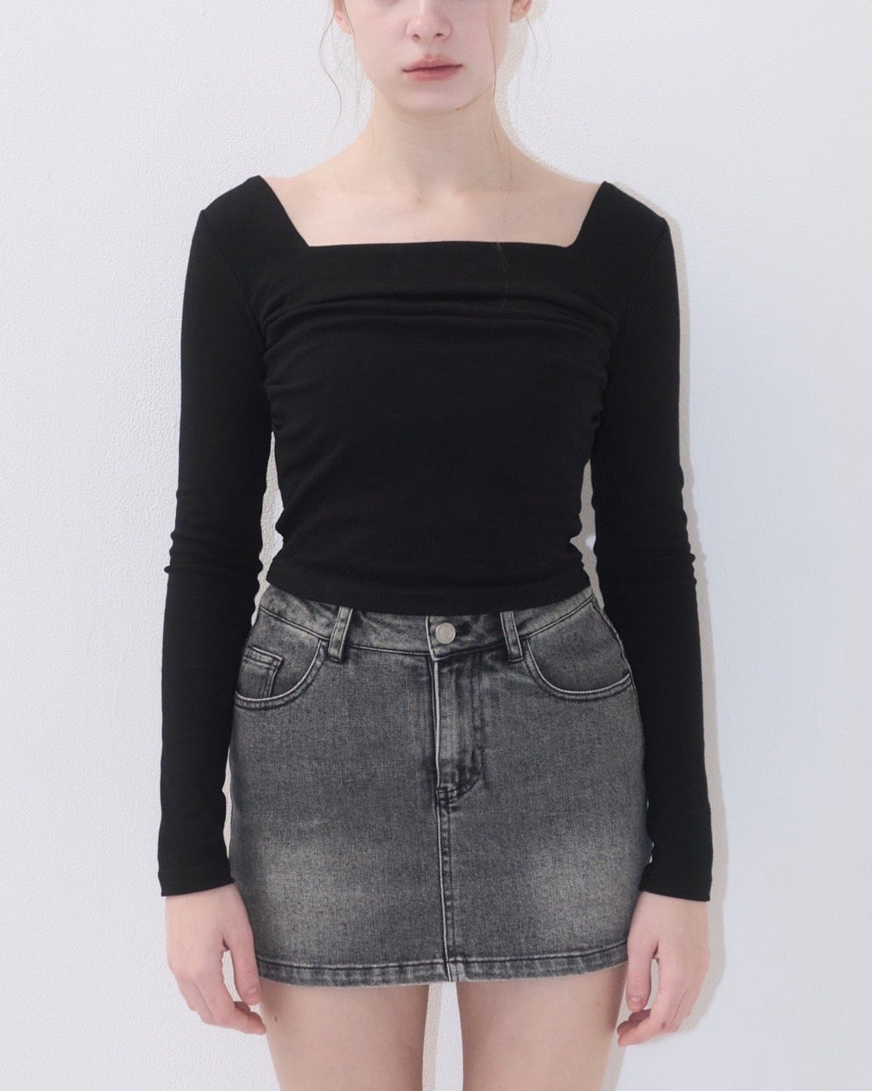 Gather lace tee – YILON