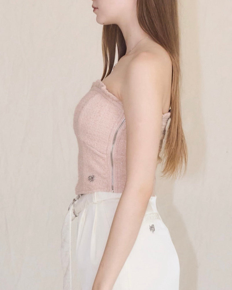 Twinkle tweed baretop – YILON