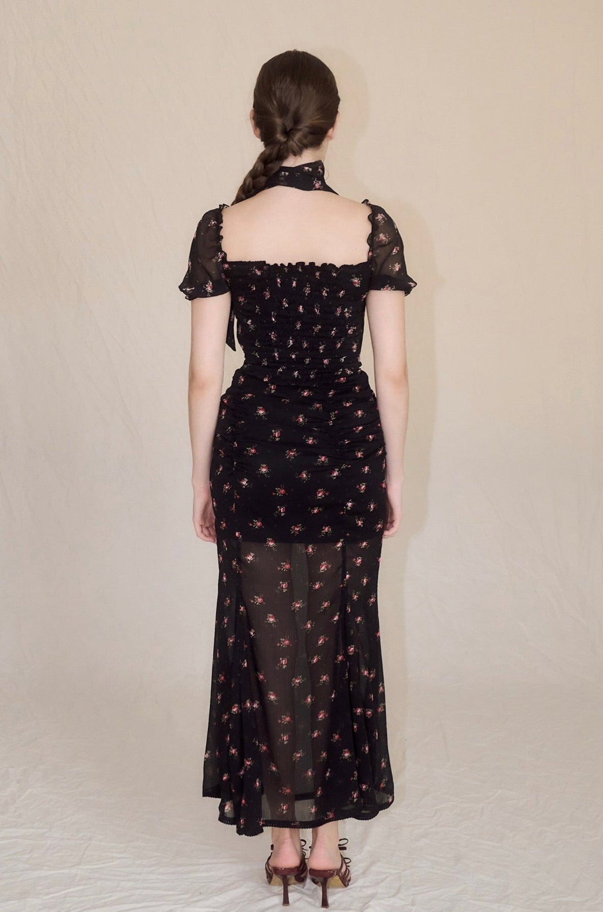 LITTE FLOWER CHIFFON SKIRT YILON スカートのみ 受注販売】Little flower chiffon skirt – YILON