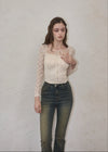 Flower lace blouse