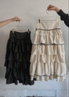 Tiered dot skirt