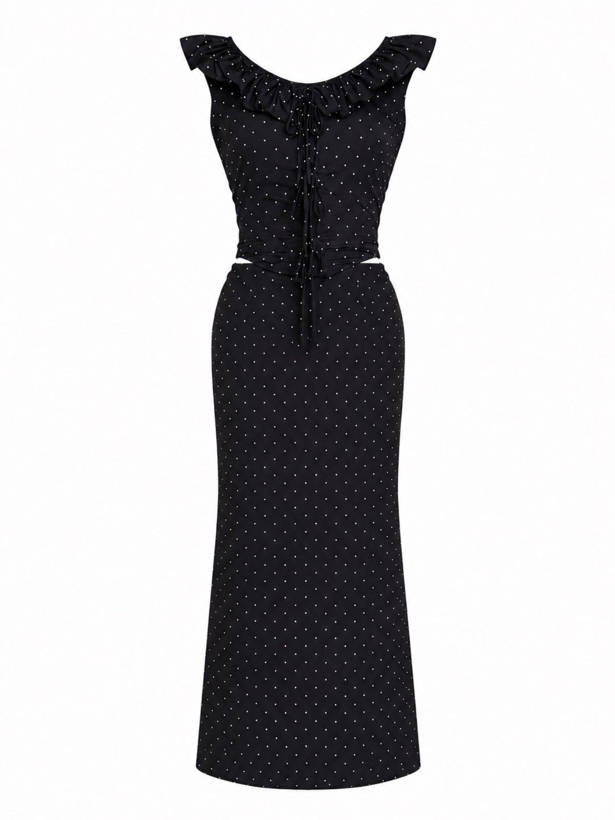 RUFFLE DOT SATIN SETUP – YILON