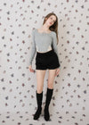LACE RIBBON RIB TEE