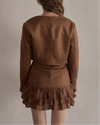 Crop suède jacket