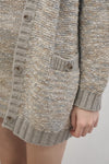 Mix yarn knit cardigan
