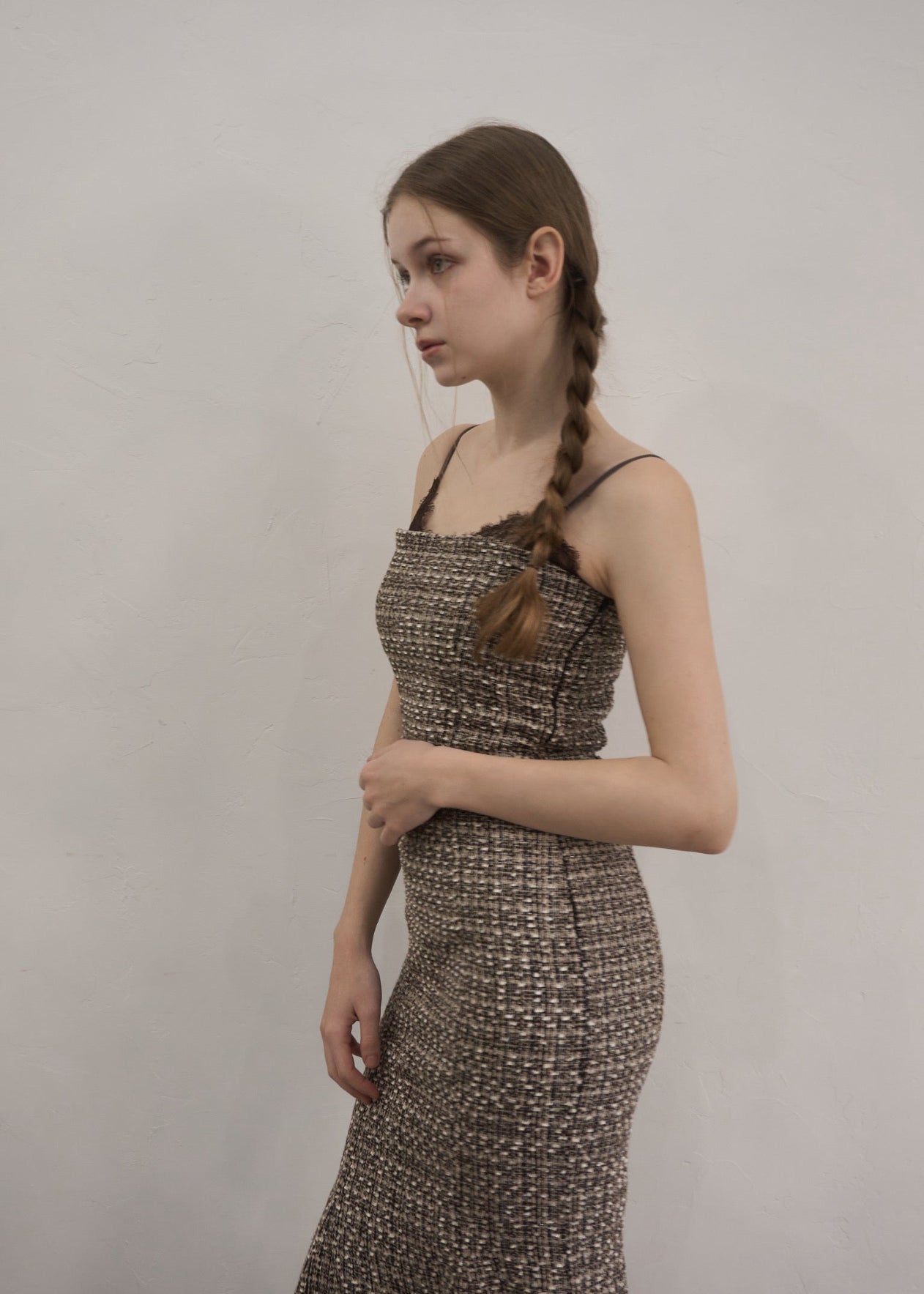 Tweed lace mermaid dress – YILON