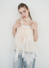 LACE TRIM TIERED CAMI TOP