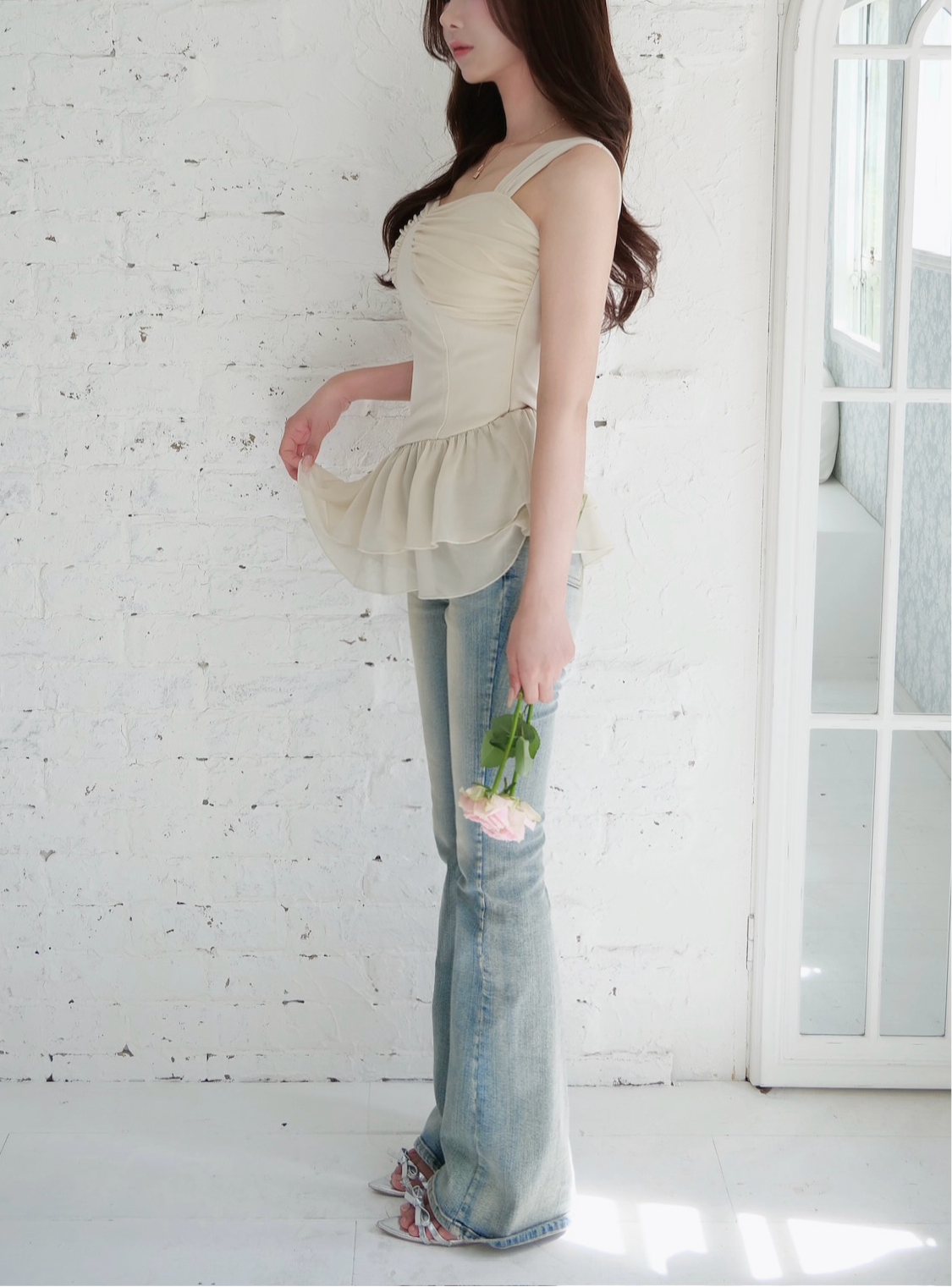 トップス YILON Ange ballerina tops トップス YILON ANGE BALLERINA TOPS IVORY Ange ballerina tops