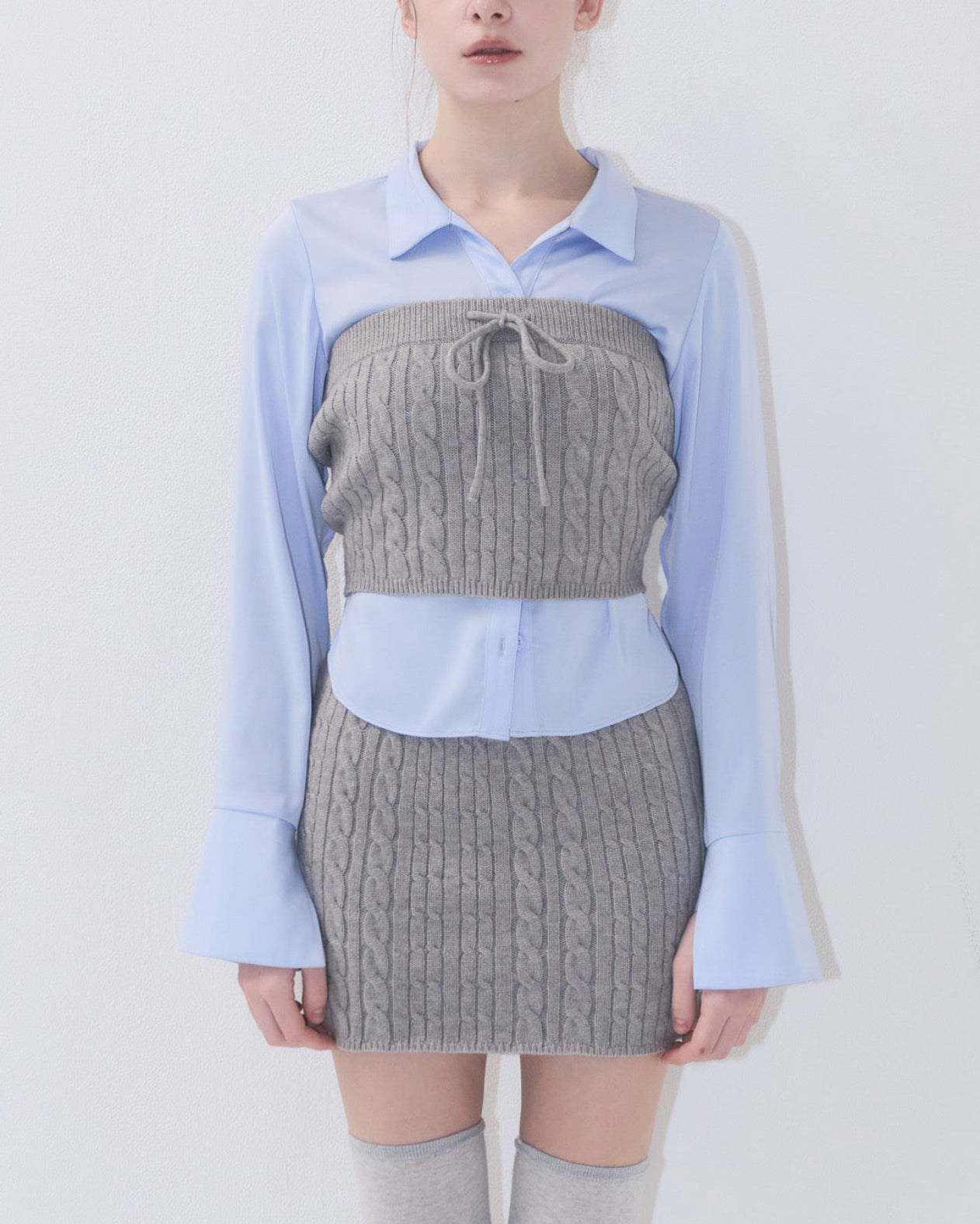 Cable bustier layered Set – YILON