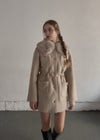 Fur collar classical coat