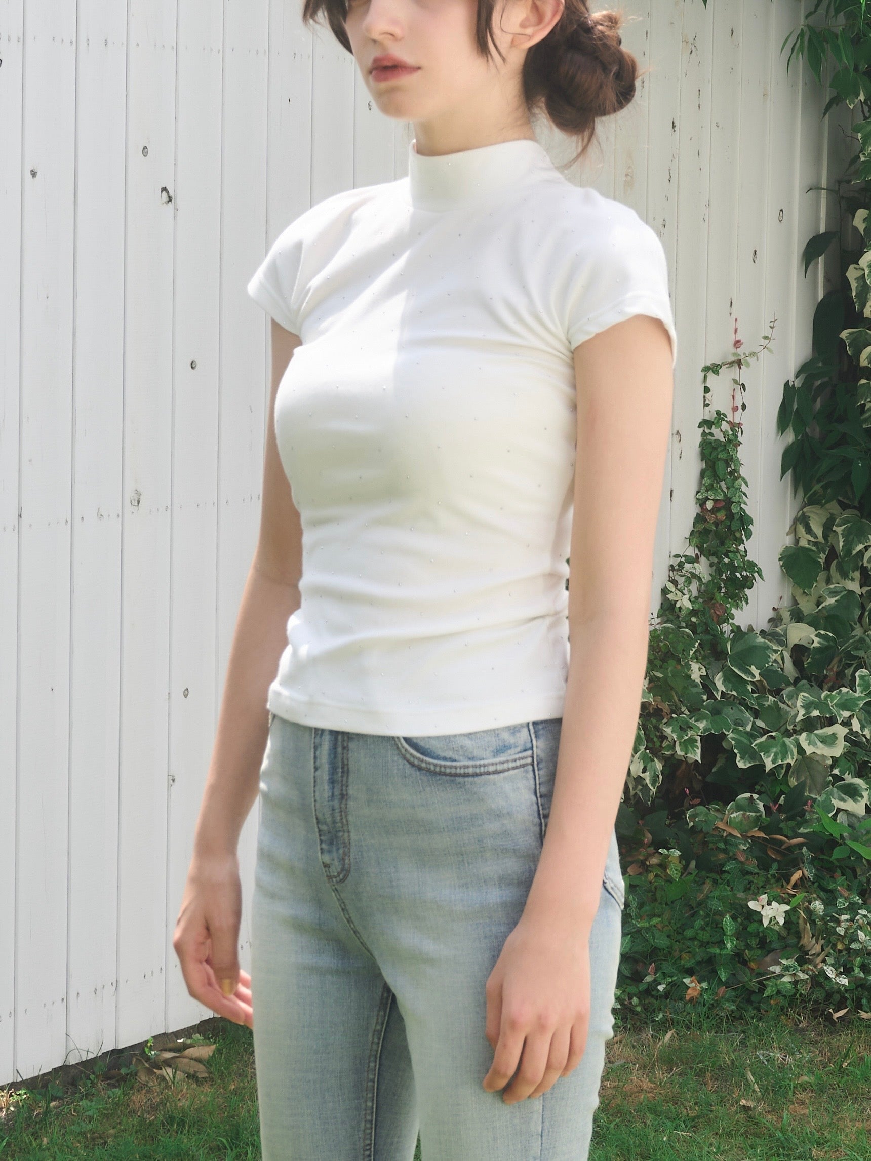 French sleeve bijou tee – YILON