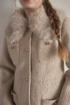 Fur collar classical coat