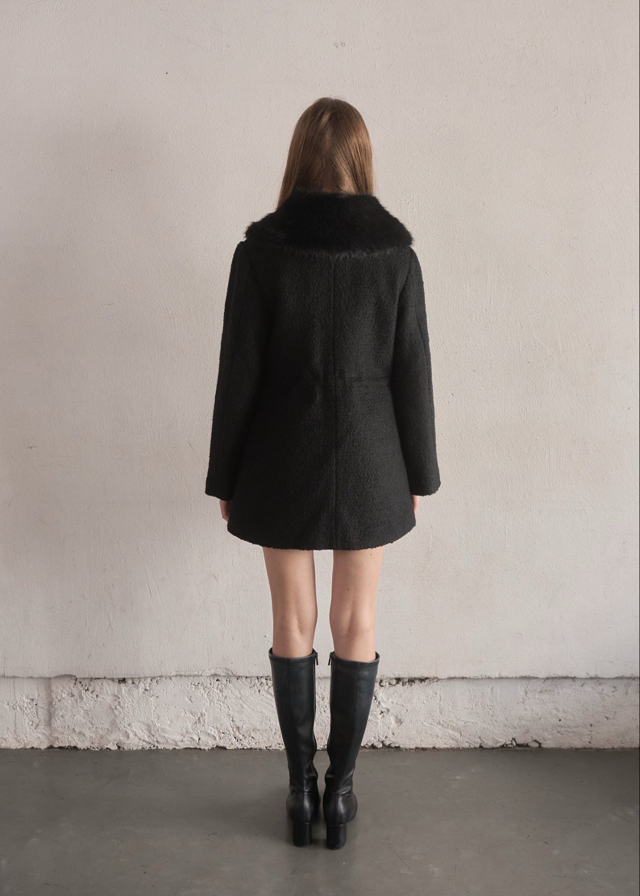 Fur collar classical coat – YILON