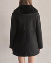 Fur collar classical coat