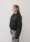 Rib collar puffer jacket