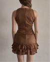 Cotton lace suède op