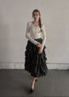 Tiered dot skirt
