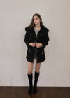 Fur collar classical coat