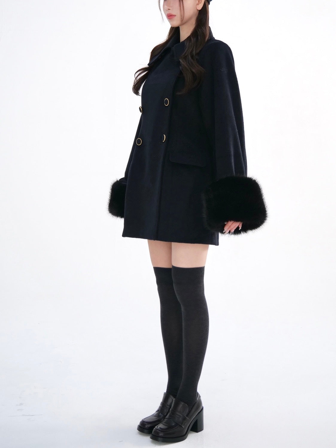 Cinched waist midi coat – YILON