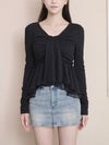 TIE PEPLUM LACE BLOUSE