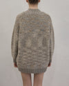 Mix yarn knit cardigan
