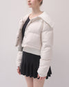 Rib collar puffer jacket